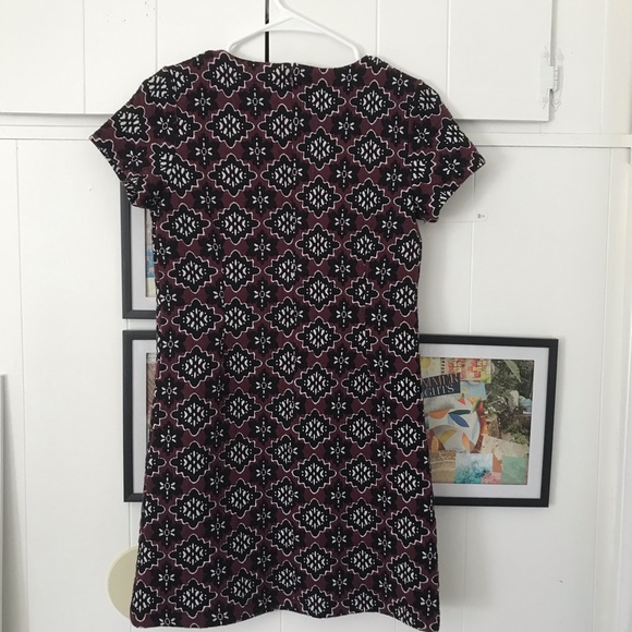 Loft shift Dress size XS purple, black, cream - Picture 8 of 8